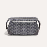 GOYARD Bowling 25 Men's and Women's Y-shaped Old-fashioned Full-print Zipper Leather Handbag Makeup Bag Bags #77132