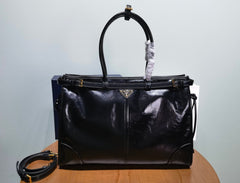 Prada Bonnie Soft Lux Women's Series Solid Color Oil-Waxed Leather Logo Handbag Casual Crossbody Bag Bags #77824