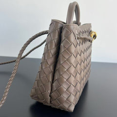Bottega Veneta Women's Andiamo Collection Handbag Woven Magnetic Clasp Closure Leather Shoulder Crossbody Bag Bags #76212
