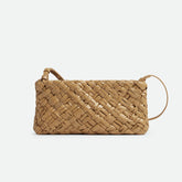 Bottega Veneta Kalimero Cha-Cha Women's Solid Color Zipper Closure Woven Cow Leather Tote Shoulder Bag Bags #75864