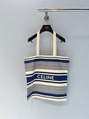 Celine Women's Striped Letter Print Casual Single Shoulder Tote Bag Bags (One Large and One Small Combination) #76985