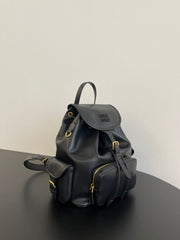 MiuMiu Women's Solid Color Leather Canvas Shoulder Bags Backpacks Bag #75842