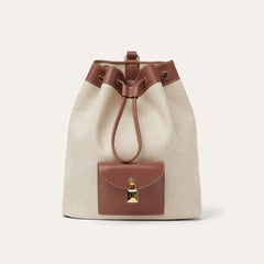 Loro Piana Women's Solid Color Adjustable Shoulder Strap Extra Drawstring Shoulder Bag Bags #76521