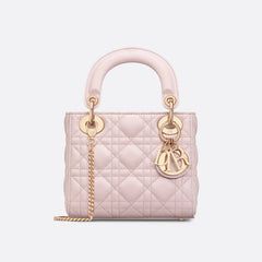 Dior Lady Women's Solid Color Metal Pendant Removable Chain Shoulder Strap Wicker Pattern Sheepskin Leather Single Shoulder Crossbody Handbag Bag Bags #77983