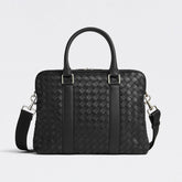 Bottega Veneta Intrecciato Men's Solid Color Adjustable Detachable Shoulder Strap Woven Calfskin Briefcase Handbag Bag Bags #77473