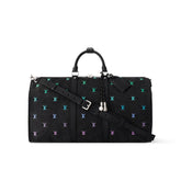 Louis Vuitton Keepall Bandoulière 50 Men's Letter Embroidery Colourful Printing Solid Colour Detachable Adjustable Shoulder Strap Denim Shoulder Slant Tote Bag Bags #76751