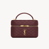 SAINT LAURENT GABY VANITY BAG Ladies Solid Color Detachable Adjustable Shoulder Strap Lambskin Shoulder Handbag Cosmetic Bag #76574