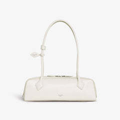 Alaia Le-Teckel Women's Goatskin Long Handle Handbag Solid Color Zipper Casual Shoulder Bag Bags #77835
