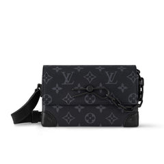 Louis Vuitton Steamer Men's Solid Color Classic Letter Printed Buckle Adjustable Shoulder Strap Coated Canvas with Cowhide Trim Shoulder Crossbody Bag Bags #75369