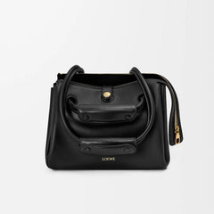 Loewe Madrid Women's Solid Color Letter Logo Gold Hardware Cowhide Handbag Shoulder Bag Bags #77356
