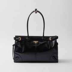 Prada Bonnie Soft Lux Women's Series Solid Color Oil-Waxed Leather Logo Handbag Casual Crossbody Bag Bags #77825