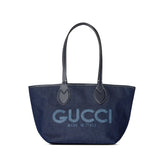 Gucci Totissima Women's Solid Color Double Sided Classic Print Logo Logo Denim Patchwork Canvas Shopping Bag Tote Shoulder Bags #76499