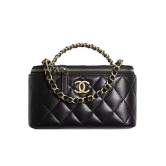 Chanel Women's Solid Color Chain Shoulder Grain Embossed Calfskin Box Bag Tote Shoulder Bags #75595