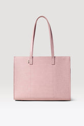 The Work Tote in Atlas Pink Croc