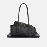 The Attico ''la Passeggiata Small'' Black Top Handle Women's Spring And Summer Fashion Shaped Clutch Bag Underarm Bag Fashion Design Modern Bags Ngvp #1721