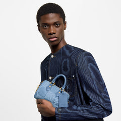 Louis Vuitton Speedy 18 Bandoulière Handbag Men's Women's Denim Bag Mini Handbags Fashion Luxury Temperament Bags N00208 #77281