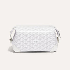 GOYARD Bowling 25 Men's and Women's Y-shaped Old-fashioned Full-print Zipper Leather Handbag Makeup Bag Bags #77132