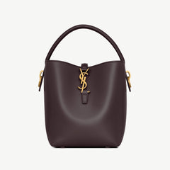 Saint Laurent Women's LE 37 Logo Hook Buckle mini Small Glossy Solid Color Bucket Bag Suede Leather Handbags Casual Bags 7490362R20W9207 #81334