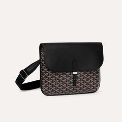 GOYARD Coursier Men's and Women's Solid Color Adjustable Shoulder Strap Canvas Spell Calfskin Messenger Bag Crossbody Shoulder Bags #76473