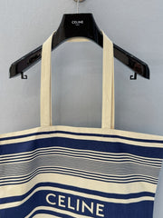 Celine Women's Striped Letter Print Casual Single Shoulder Tote Bag Bags (One Large and One Small Combination) #76985