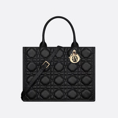 Dior Book Tote Women's Detachable Adjustable Shoulder Strap Rattan Checkered Cowhide Leather Solid Color Shopping Bag Single Shoulder Slanting Tote Bags #75338