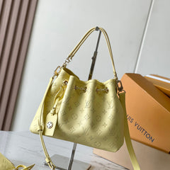 Louis Vuitton LV BUNDLE Women's Solid Color Logo Letter Print Removable Shoulder Strap Leather Single Shoulder Crossbody Tote Bag Bags #76841