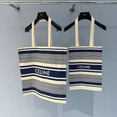 Celine Women's Striped Letter Print Casual Single Shoulder Tote Bag Bags (One Large and One Small Combination) #76985
