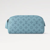 Louis Vuitton DOPP KIT Toiletry Bag Women's Men's Fashion Trend Handbag Luxury Monogram Shadow Embossed Double Zip Wash Bags M14485 Grey M14885 Light Blue M14843 Dark Blue #81236