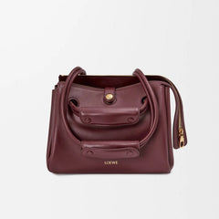 Loewe Madrid Women's Solid Color Letter Logo Gold Hardware Cowhide Handbag Shoulder Bag Bags #77356