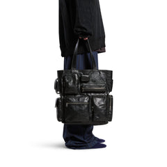 Balenciaga Men's Superbusy Tote Bag Sheepskin Oversized Solid Color Casual Handbag Bags 785296210C81000 #71975