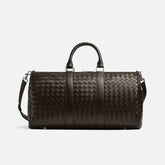 Bottega Veneta Intrecciato Men's Solid Color Adjustable Detachable Shoulder Strap Woven Calfskin Travel Bag #77472