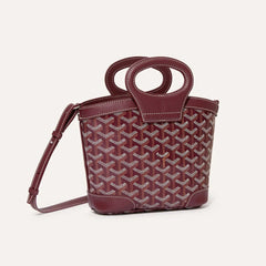 GOYARD Beluga Women's Y-shaped Floral Print Adjustable Detachable Shoulder Strap Canvas And Calfskin Shoulder Mini Bag Crossbody Handbag Bags #77441