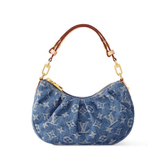 Louis Vuitton Pochette Valley Women's Solid Color Logo Print Denim Tote Bag Shoulder Bags #77379
