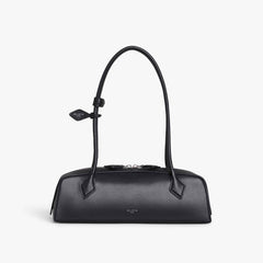 Alaia Le-Teckel Women's Goatskin Long Handle Handbag Solid Color Zipper Casual Shoulder Bag Bags #77835