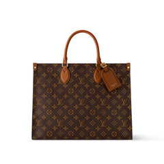 Louis Vuitton ONTHEGO ORGANIZER Women's Letter Logo Printed Leather Tote Bag Shopper Tote Handbags Bags #77611
