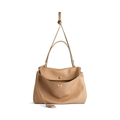 Balenciaga Rodeo Large Handbag Women's Men's Solid Fashion Leather Contour Gold Silver Metal Accessories Bags 7897442AA4V2621 Ngvp #1584