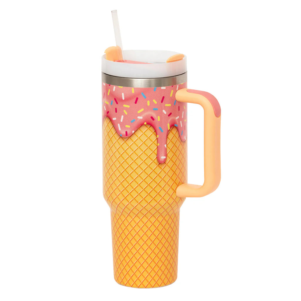 Ice Cream Custom Stanley Quencher 40oz Stainless Steel Tumbler