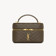 SAINT LAURENT GABY VANITY BAG Ladies Solid Color Detachable Adjustable Shoulder Strap Lambskin Shoulder Handbag Cosmetic Bag #76574