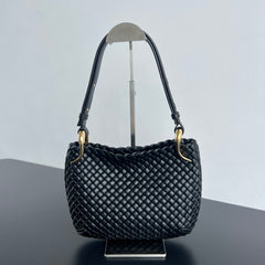 Bottega Veneta  clicker Metallic Finish Intreccio Woven Magnetic Clasp Tote Shoulder Bag Women's Luxury Elegant Bags 730968V01D12250 Ngvp #1985