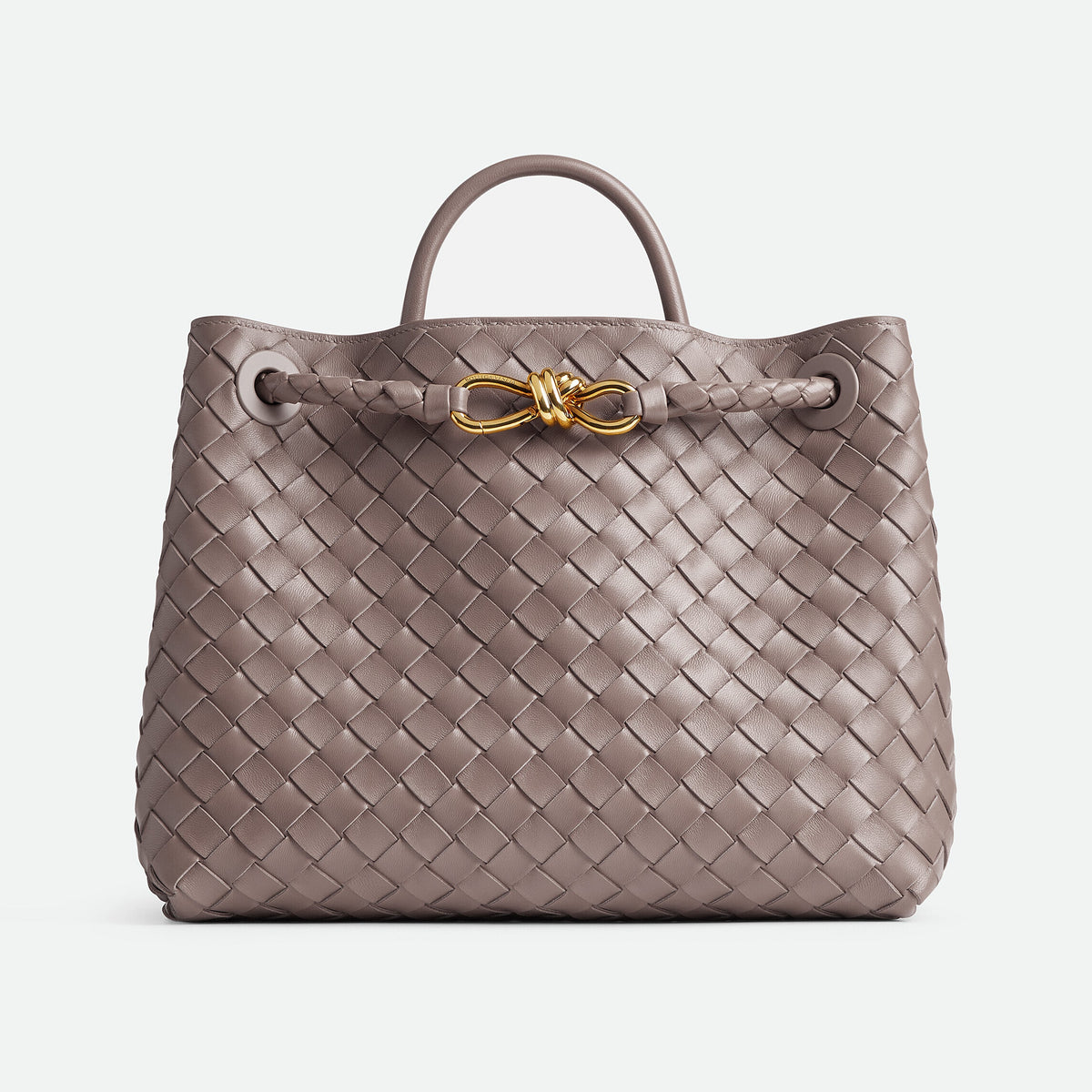 Bottega Veneta Women's Andiamo Collection Handbag Woven Magnetic Clasp Closure Leather Shoulder Crossbody Bag Bags #76212