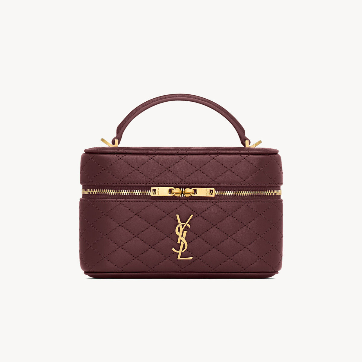 SAINT LAURENT GABY VANITY BAG Ladies Solid Color Detachable Adjustable Shoulder Strap Lambskin Shoulder Handbag Cosmetic Bag #76574