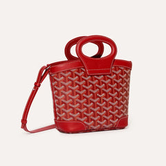 GOYARD Beluga Women's Y-shaped Floral Print Adjustable Detachable Shoulder Strap Canvas And Calfskin Shoulder Mini Bag Crossbody Handbag Bags #77441