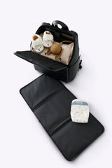 The Everyday Diaper Backpack in Black Vegan Leather