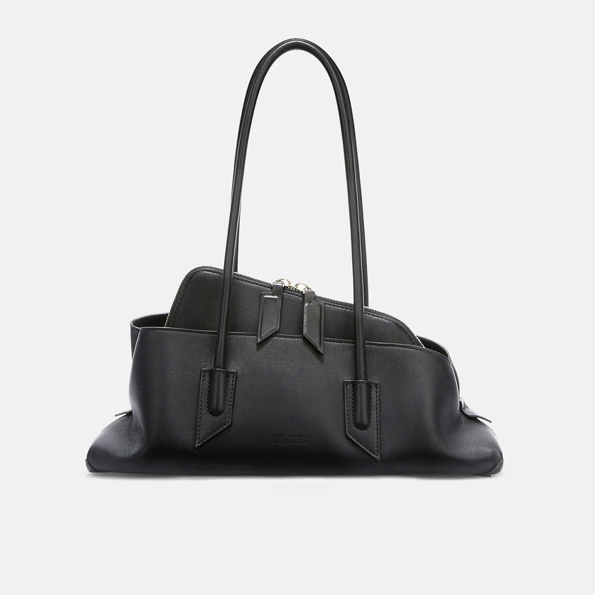 The Attico ''la Passeggiata Small'' Black Top Handle Women's Spring And Summer Fashion Shaped Clutch Bag Underarm Bag Fashion Design Modern Bags Ngvp #1721
