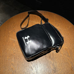 Balenciaga Under Armour Men's Black Smooth Sheep Leather Shoulder Crossbody Bag Bags #75671