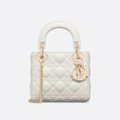 Dior Lady Women's Solid Color Metal Pendant Removable Chain Shoulder Strap Wicker Pattern Sheepskin Leather Single Shoulder Crossbody Handbag Bag Bags #77983