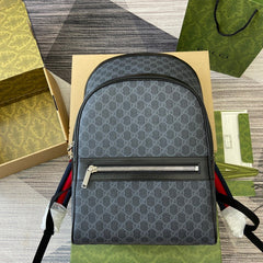 Gucci Men's Solid Color Adjustable Shoulder Strap Zipper Closure Canvas Quilted Leather Shoulder Bag Backpacks Bags #75654