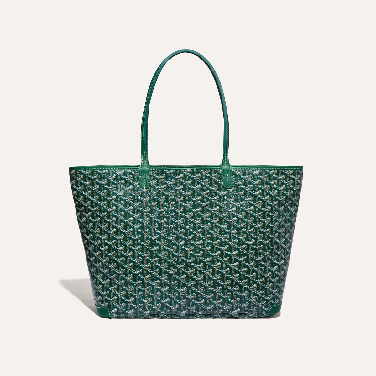GOYARD Artois Men's Women's Y Word Old Flower Full Print Leather Shoulder Bag Zipper Closure Casual Tote Bags #77388