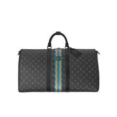 Louis Vuitton Keepall Bandoulière 55 Men's Solid Color Letter Print Removable Adjustable Shoulder Strap Leather And Canvas Handbag Shoulder Bag Bags #77243